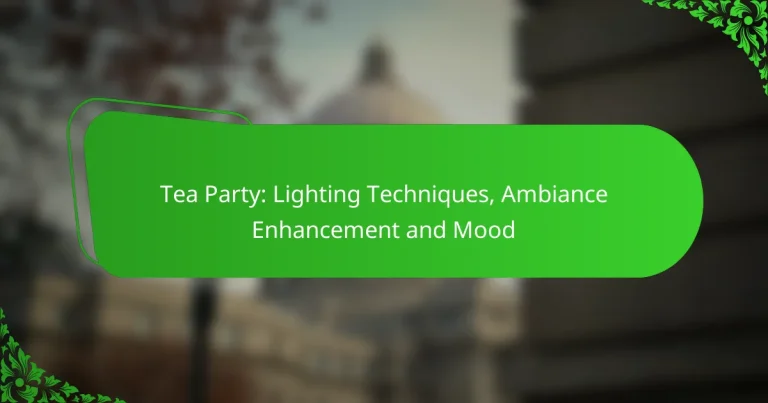 Tea Party: Lighting Techniques, Ambiance Enhancement and Mood