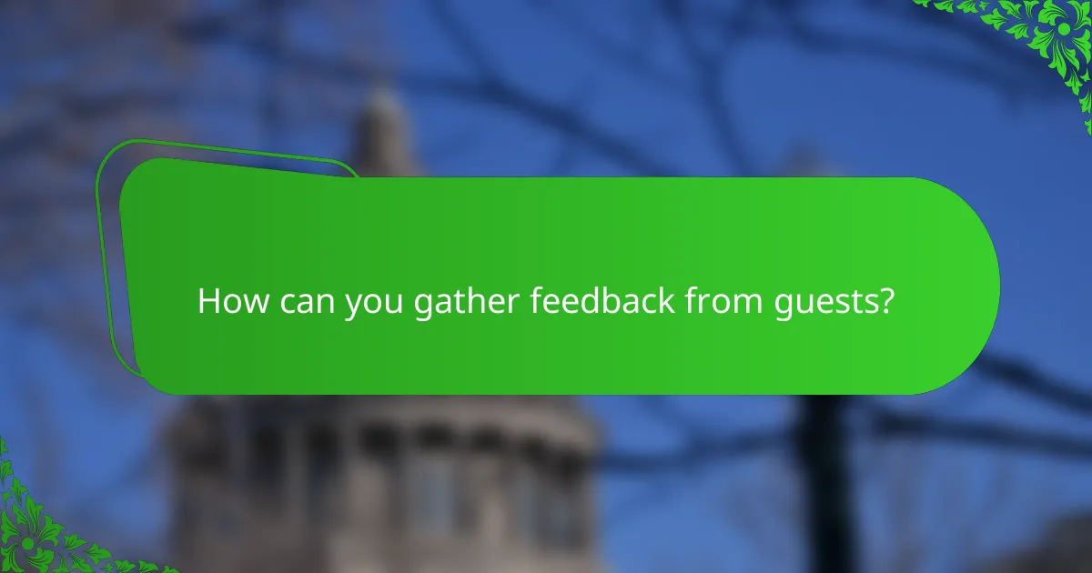 How can you gather feedback from guests?